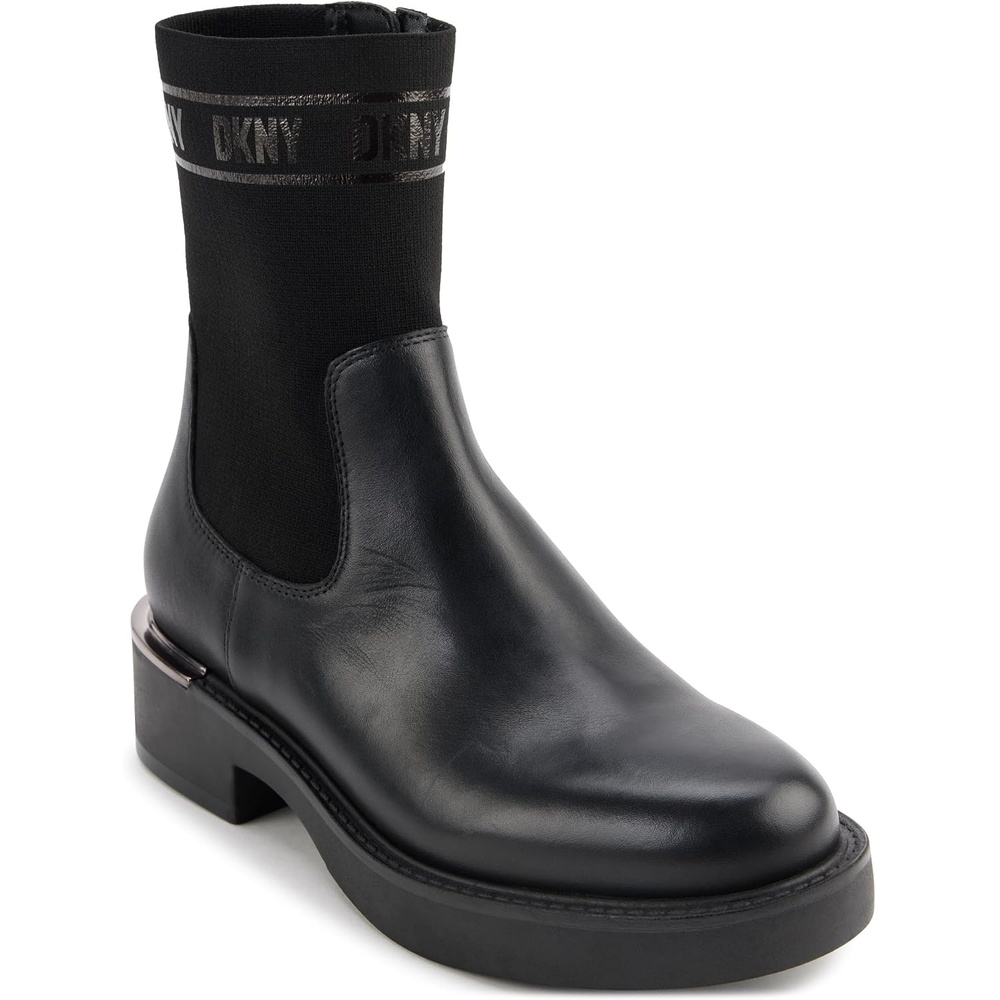 image:imageDKNY Womens Felice Suede Heeled BootieBlkDk Gun
