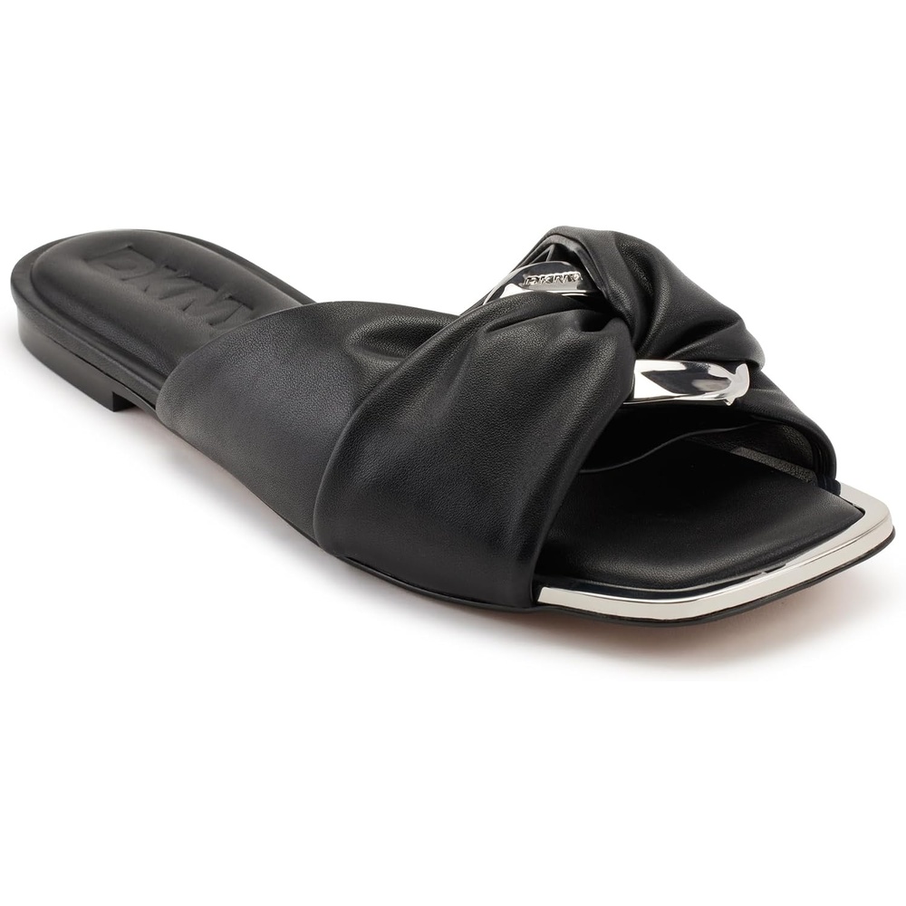 image:imageDKNY Womens Flat Flat SandalBlackNickel