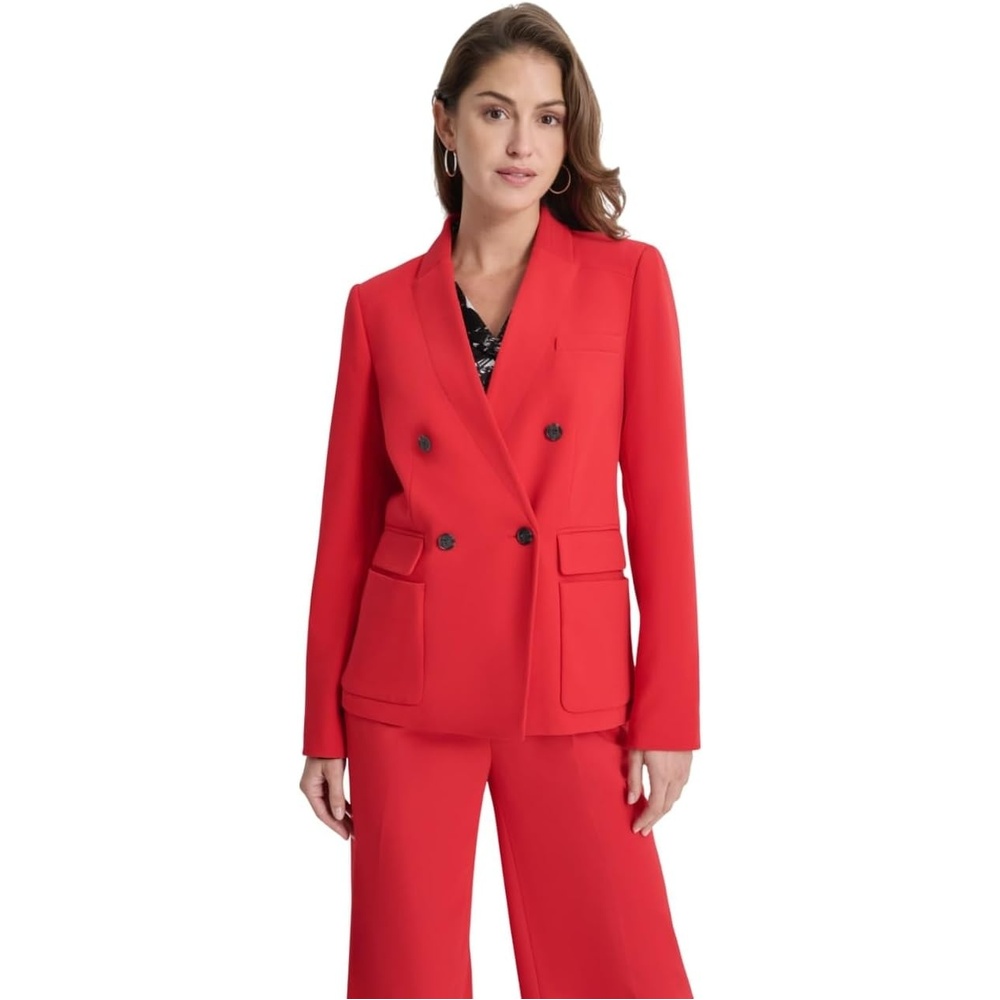 image:imageDKNY Womens Formal Work Wear Long Sleeve Double Breasted JacketRed Light
