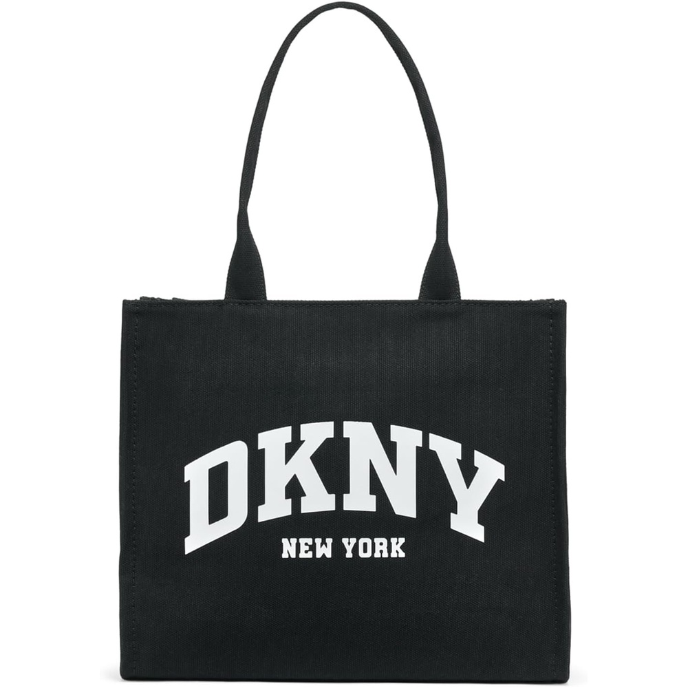 image:imageDKNY Womens Hadlee Large Canvas Tote BagBlackSilver