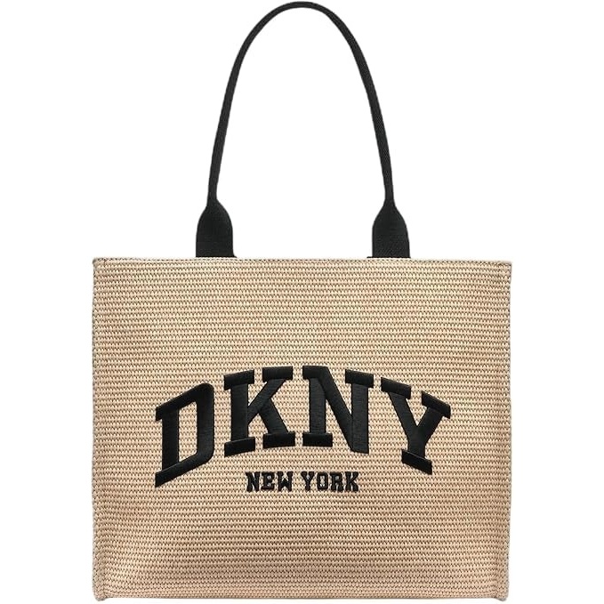 image:imageDKNY Womens Hadlee Large Canvas Tote BagNaturalBlack Multi