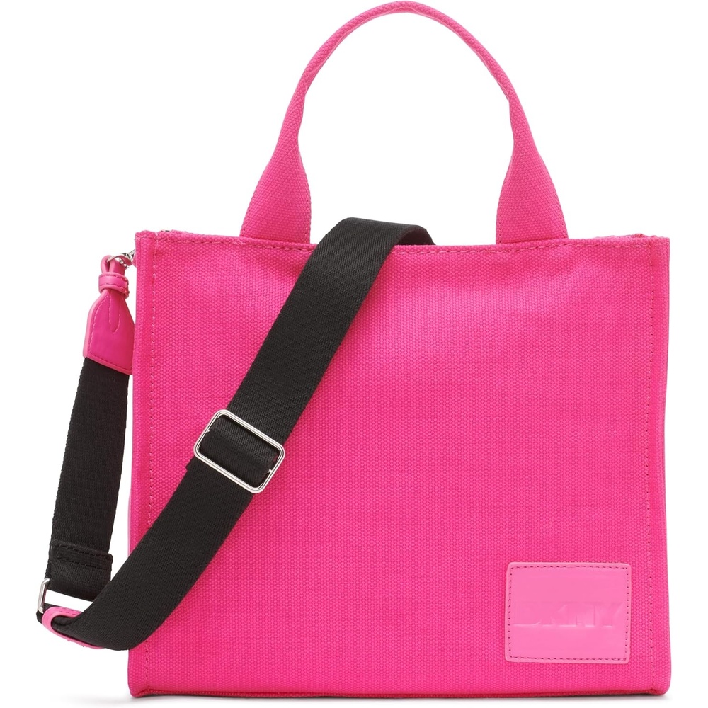 image:imageDKNY Womens Hadlee Medium Canvas Tote BagBright Pink