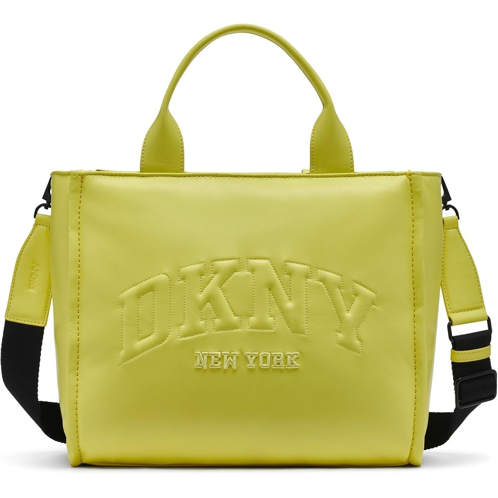 image:imageDKNY Womens Hadlee Medium Faux Leather ToteAcid Yellow