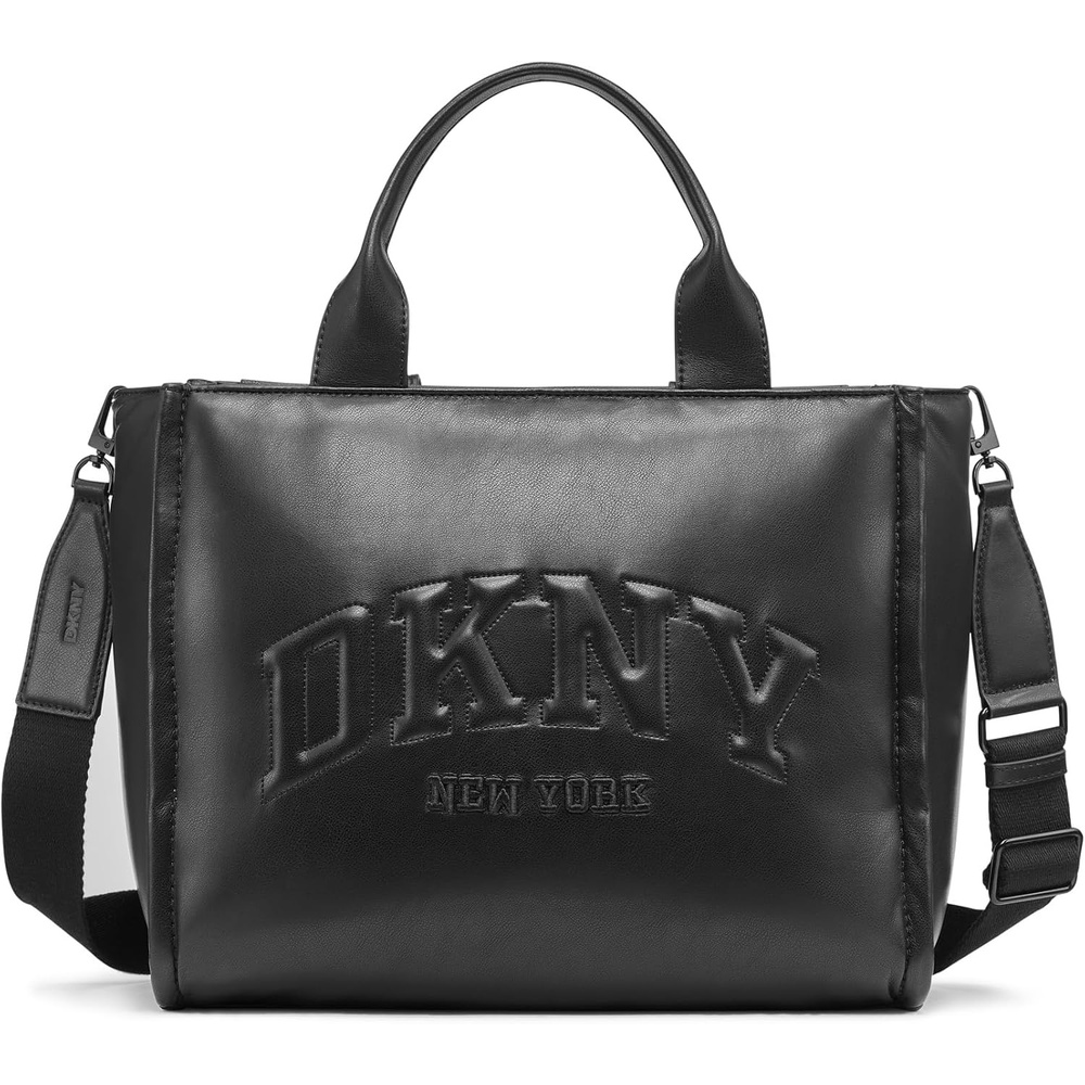 image:imageDKNY Womens Hadlee Medium Faux Leather ToteBlackBlack