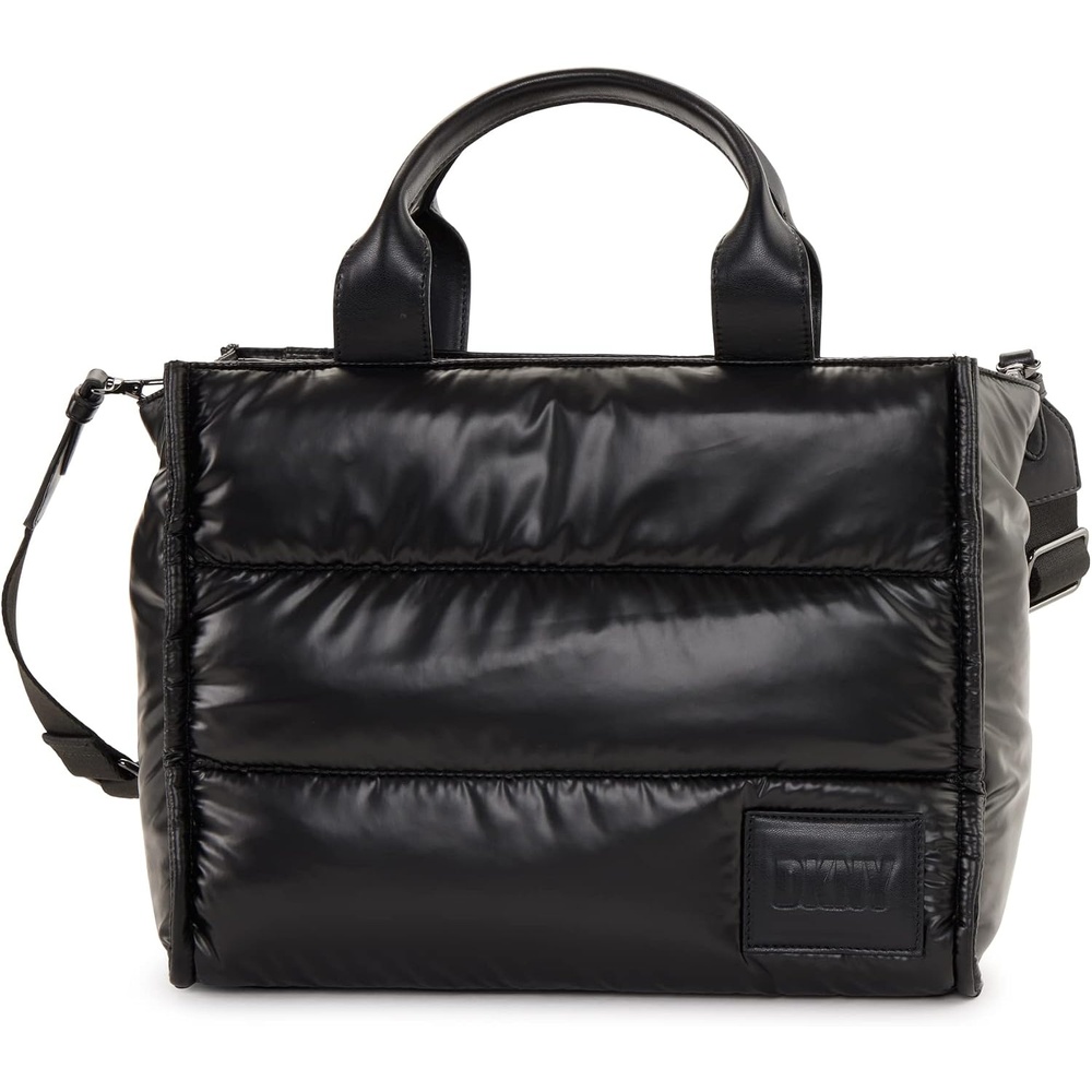 image:imageDKNY Womens Hadlee Medium Faux Leather ToteBlackGunmetal