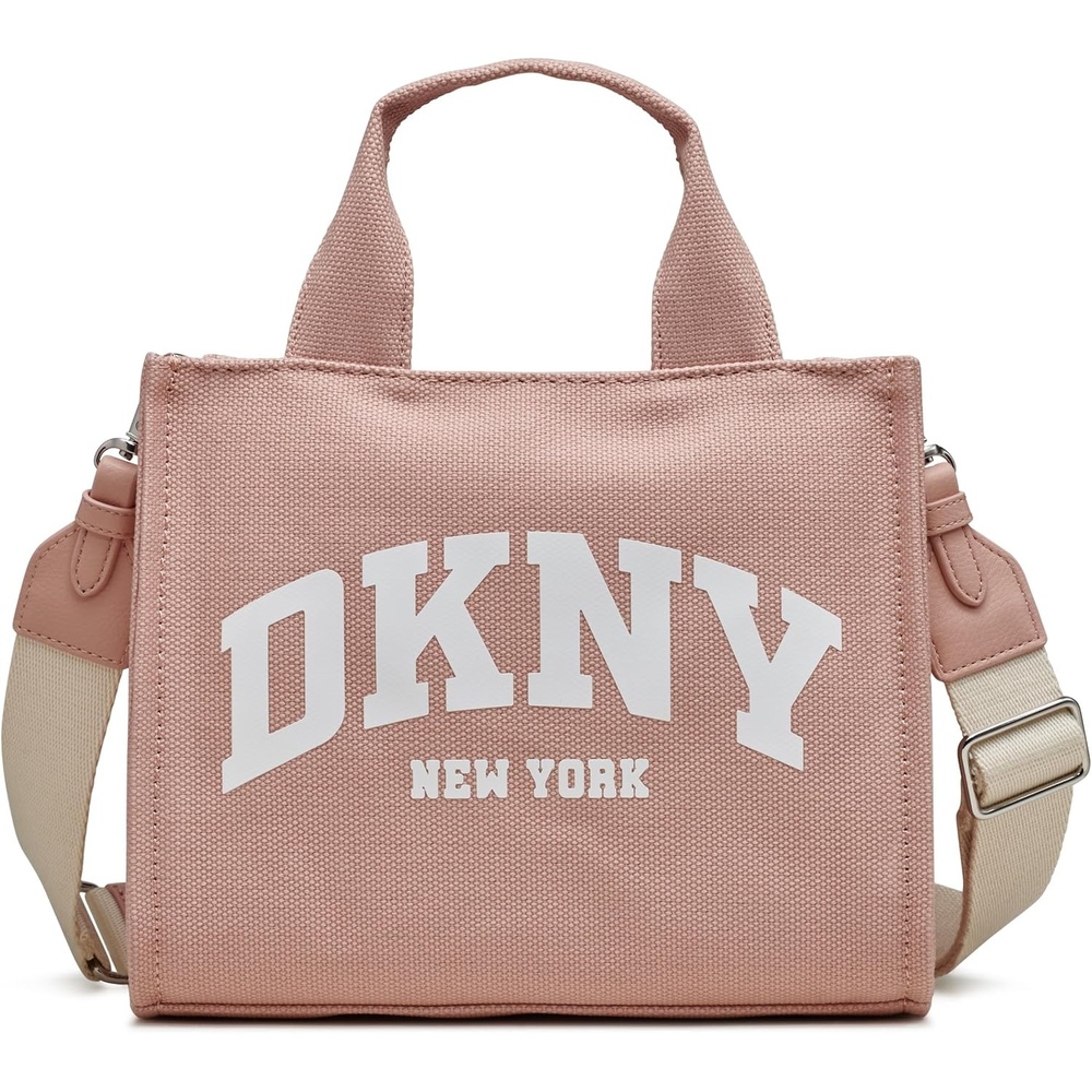 image:imageDKNY Womens Hadlee Small Canvas Tote BagCameo