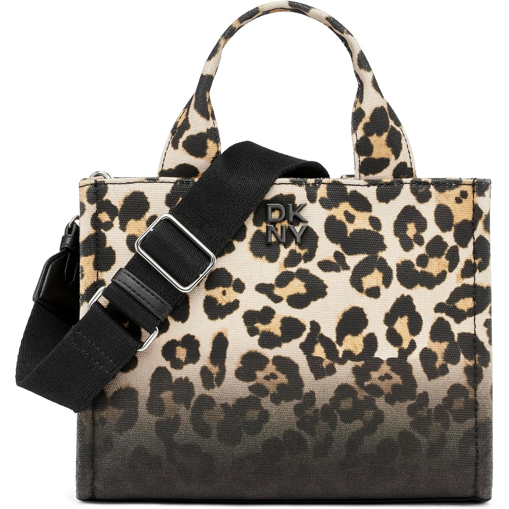 image:imageDKNY Womens Hadlee Small Canvas Tote BagLeopard