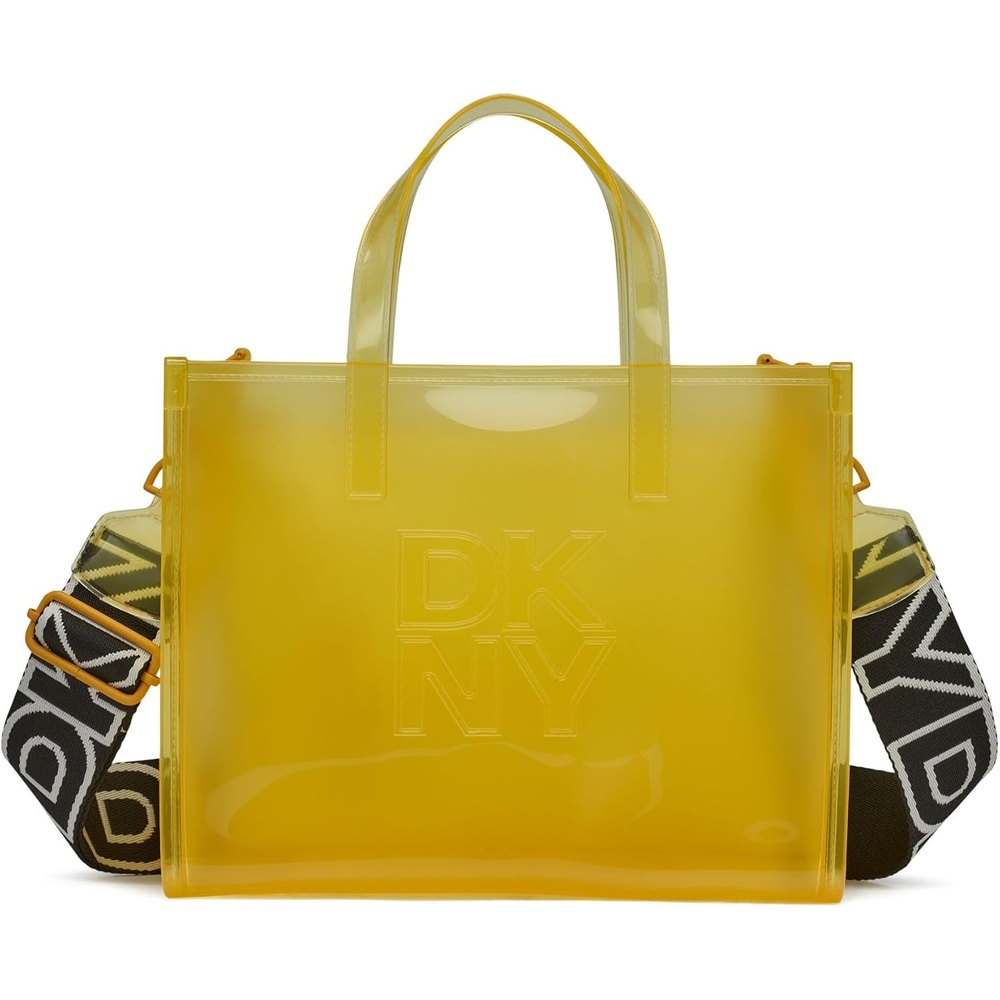 image:imageDKNY Womens Hadlee Small Sheer Tote BagDaffodil