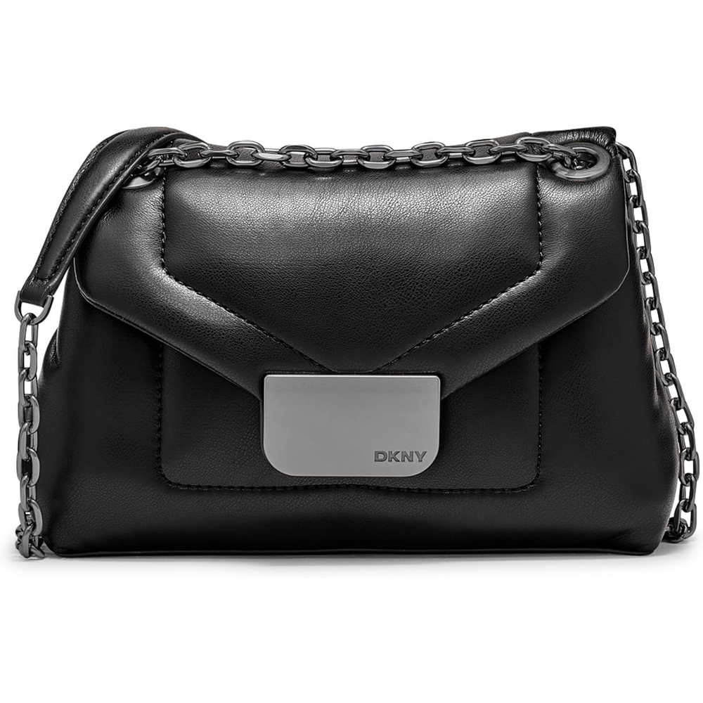 image:imageDKNY Womens Kaya Shoulder BagBlackGunmetal
