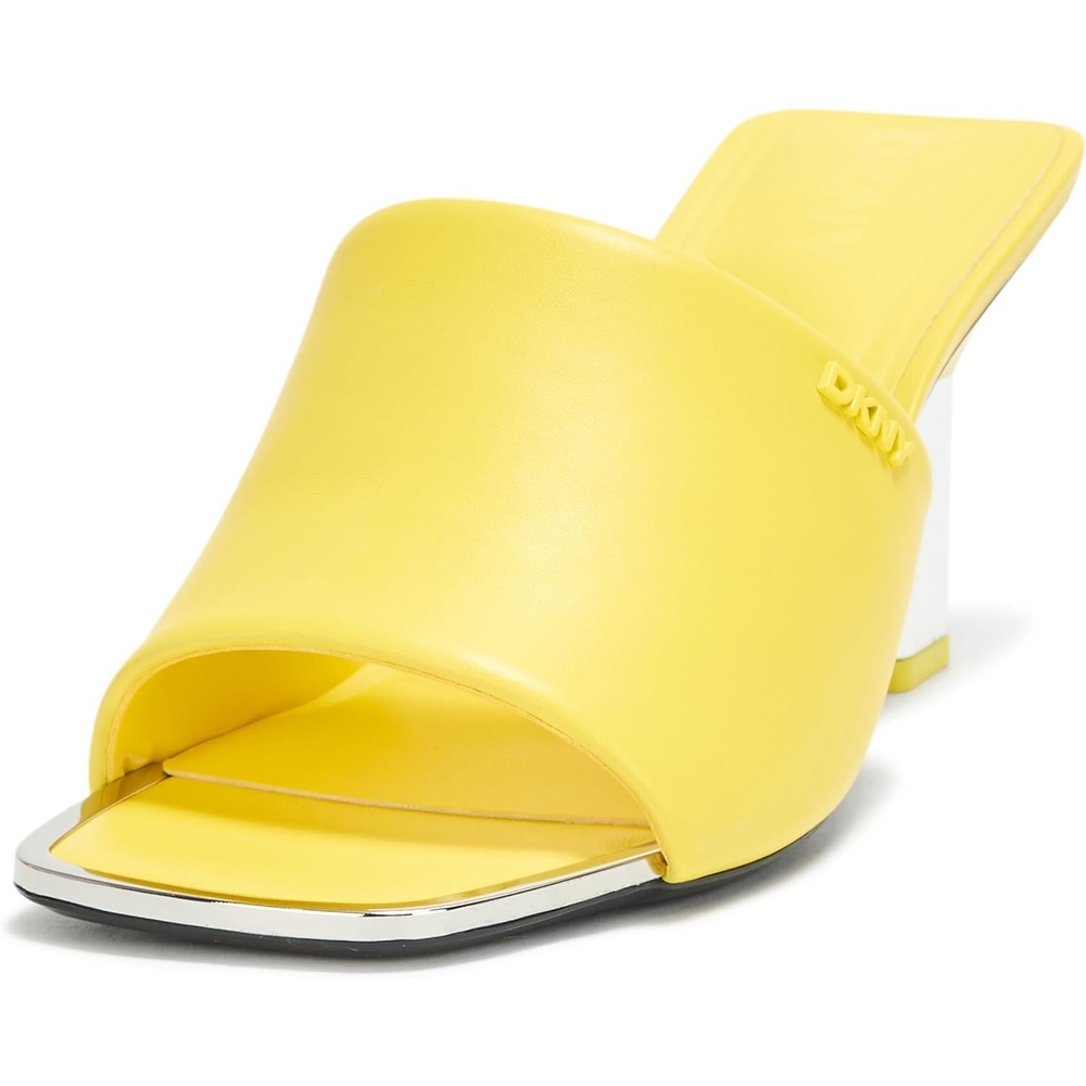 image:imageDKNY Womens Kelley Square Toe Heeled Sandal MuleDaffodil