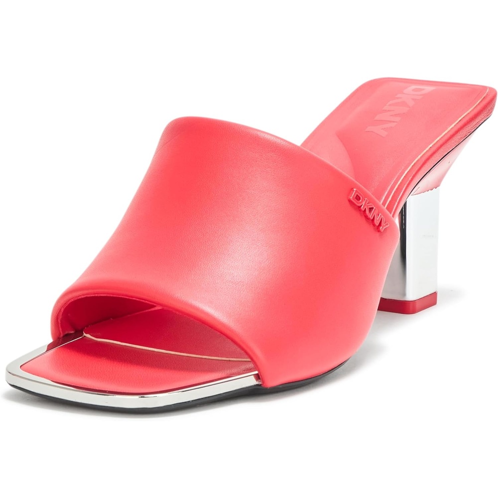 image:imageDKNY Womens Kelley Square Toe Heeled Sandal MuleWatermelon