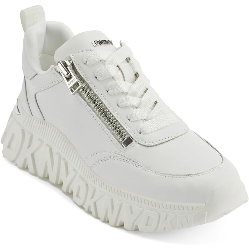 image:imageDKNY Womens Lakelyn Platform Sneaker with Side ZipperWhite