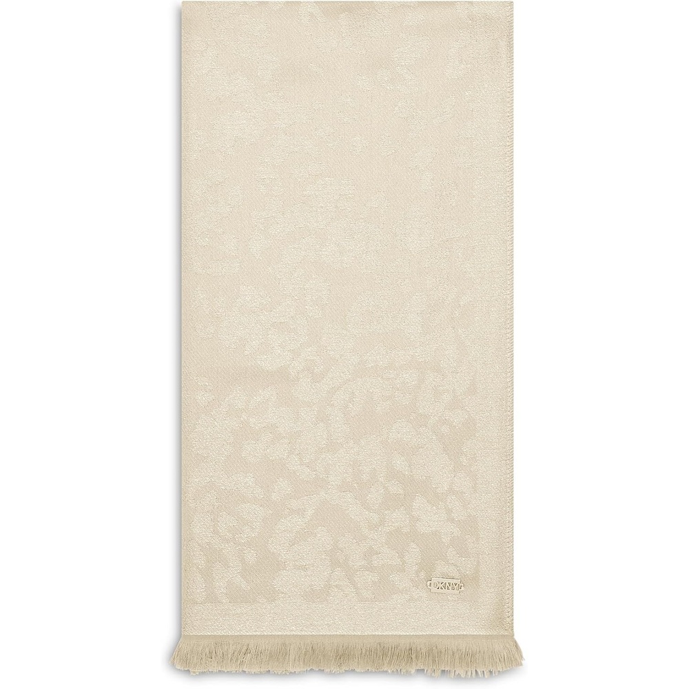 image:imageDKNY Womens Leopard Print Metallic PashminaIvory