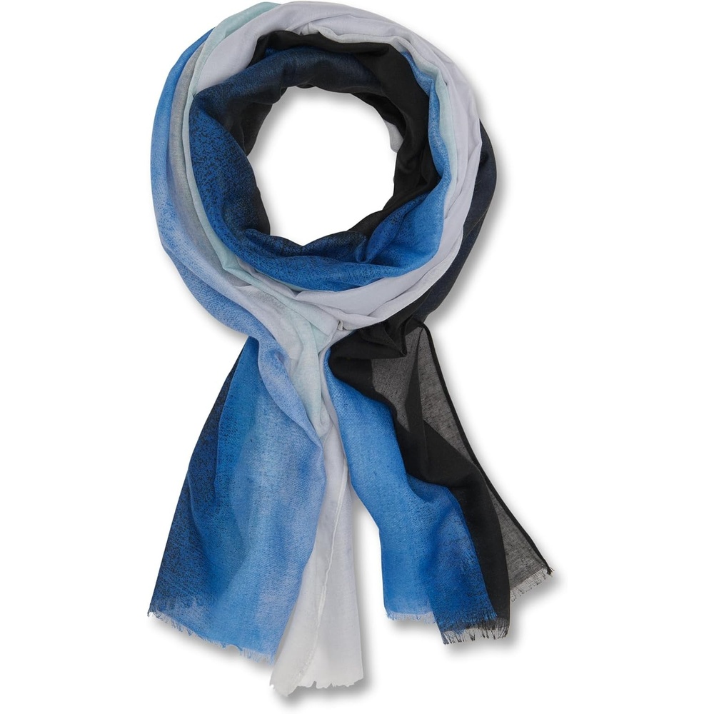 image:imageDKNY Womens Lightweight Printed Oversized Pashmina ScarfCornflower Blue