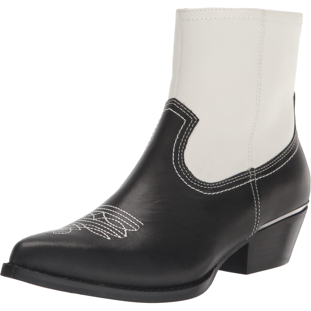 image:imageDKNY Womens Lukas Cowboy BootiesBlackWhite