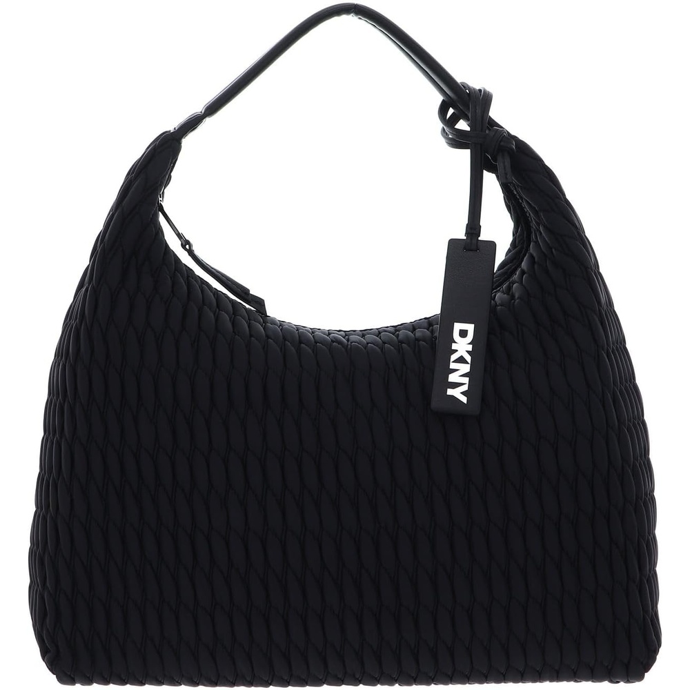 image:imageDKNY Womens Mack Nylon Large Hobo BagBlackBlack
