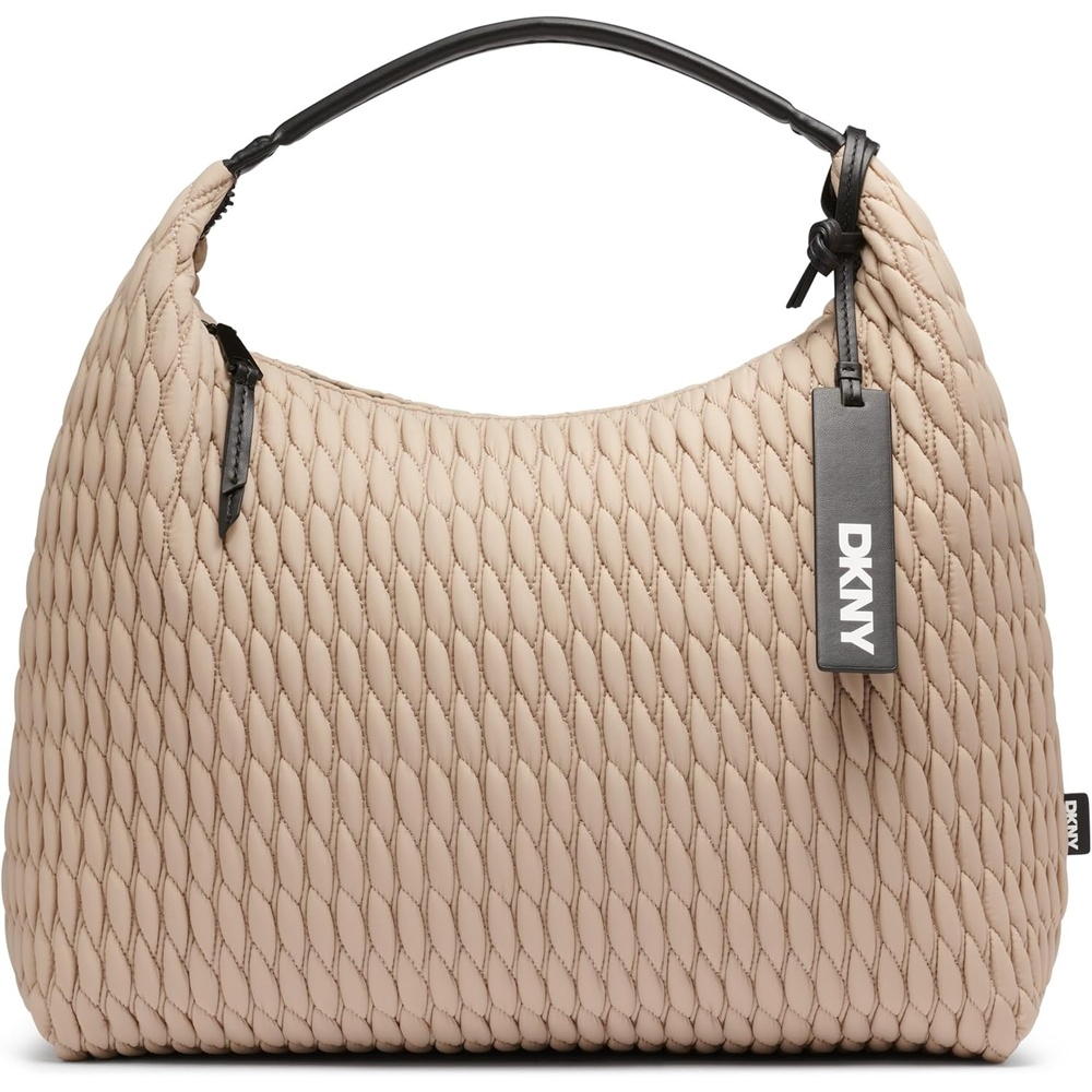 image:imageDKNY Womens Mack Nylon Large Hobo BagLight Khaki