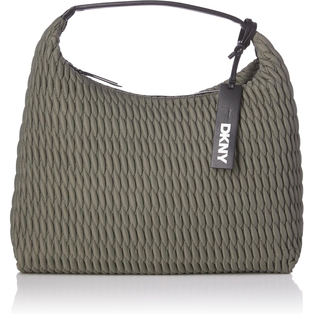 image:imageDKNY Womens Mack Nylon Large Hobo BagOlive
