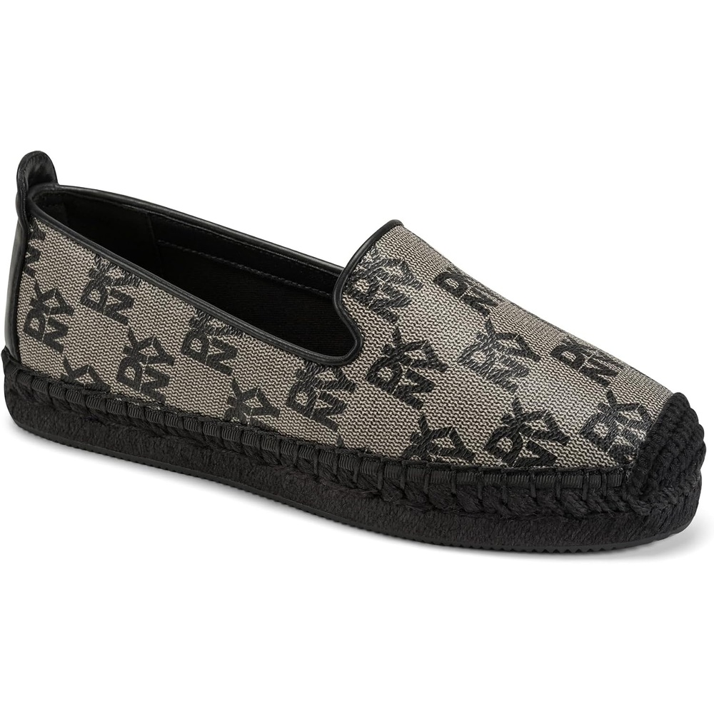image:imageDKNY Womens Mallandra Espadrille Closed Toe SandalBlack Logo
