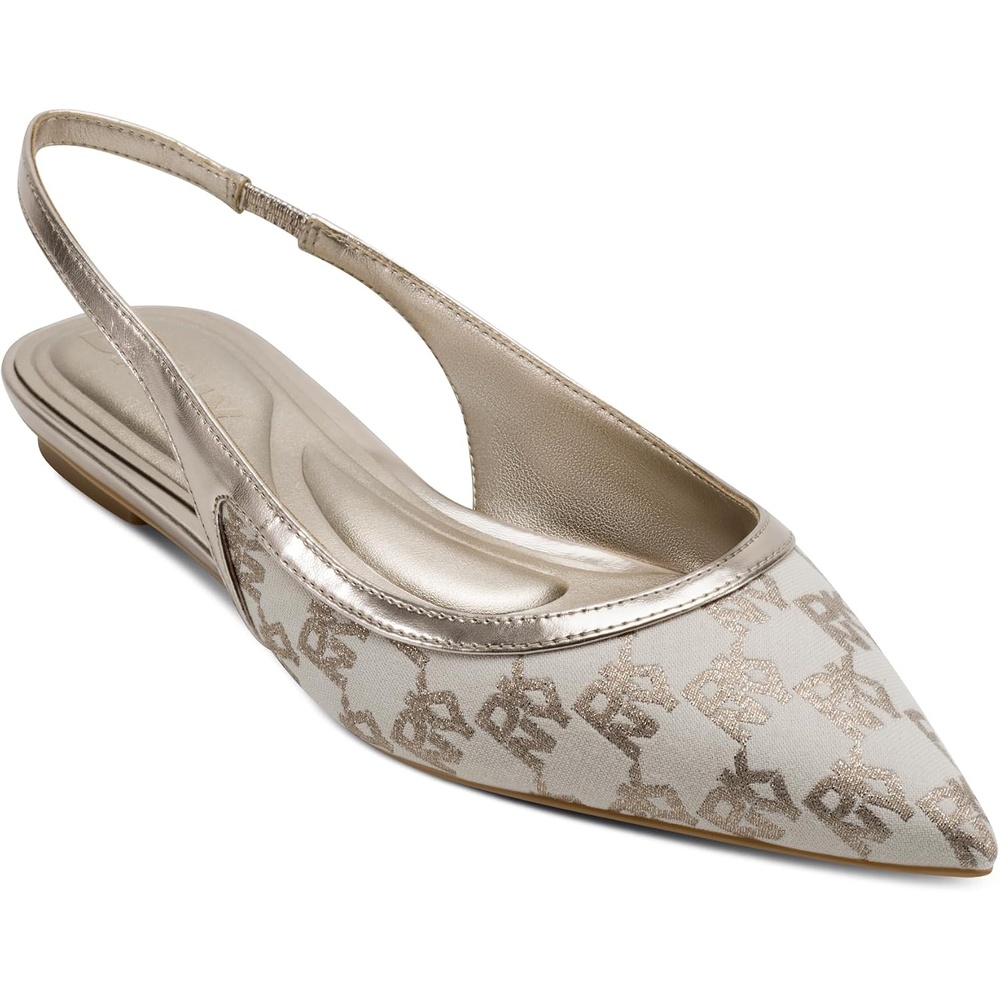image:imageDKNY Womens Millbury Slingback Pointed Toe Ballet FlatBone