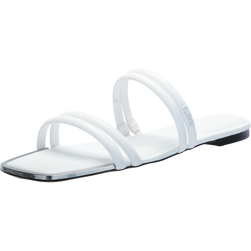 image:imageDKNY Womens Multi Band Flat SandalBright White