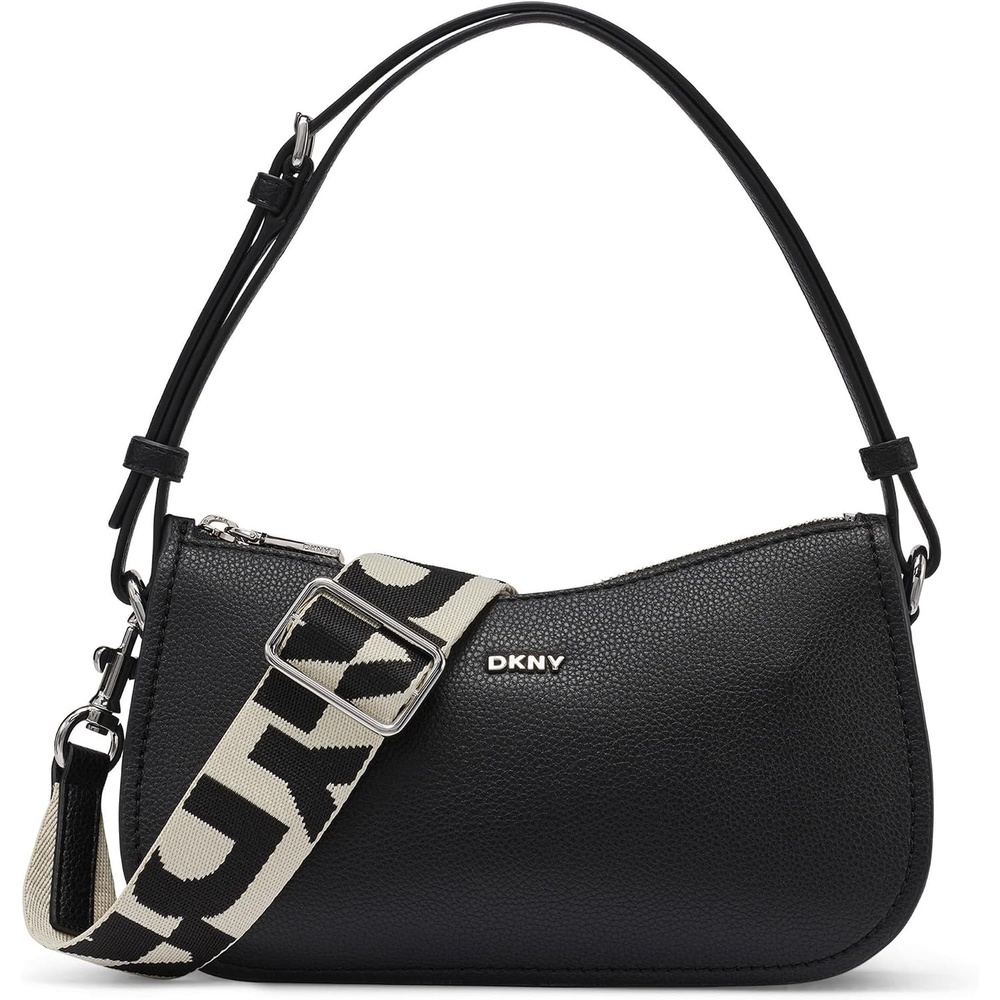 image:imageDKNY Womens Nessa Shoulder BagBlackSilver