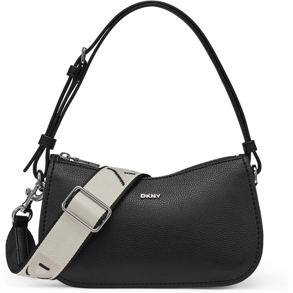 image:imageDKNY Womens Nessa Shoulder BagNew BlackSilver