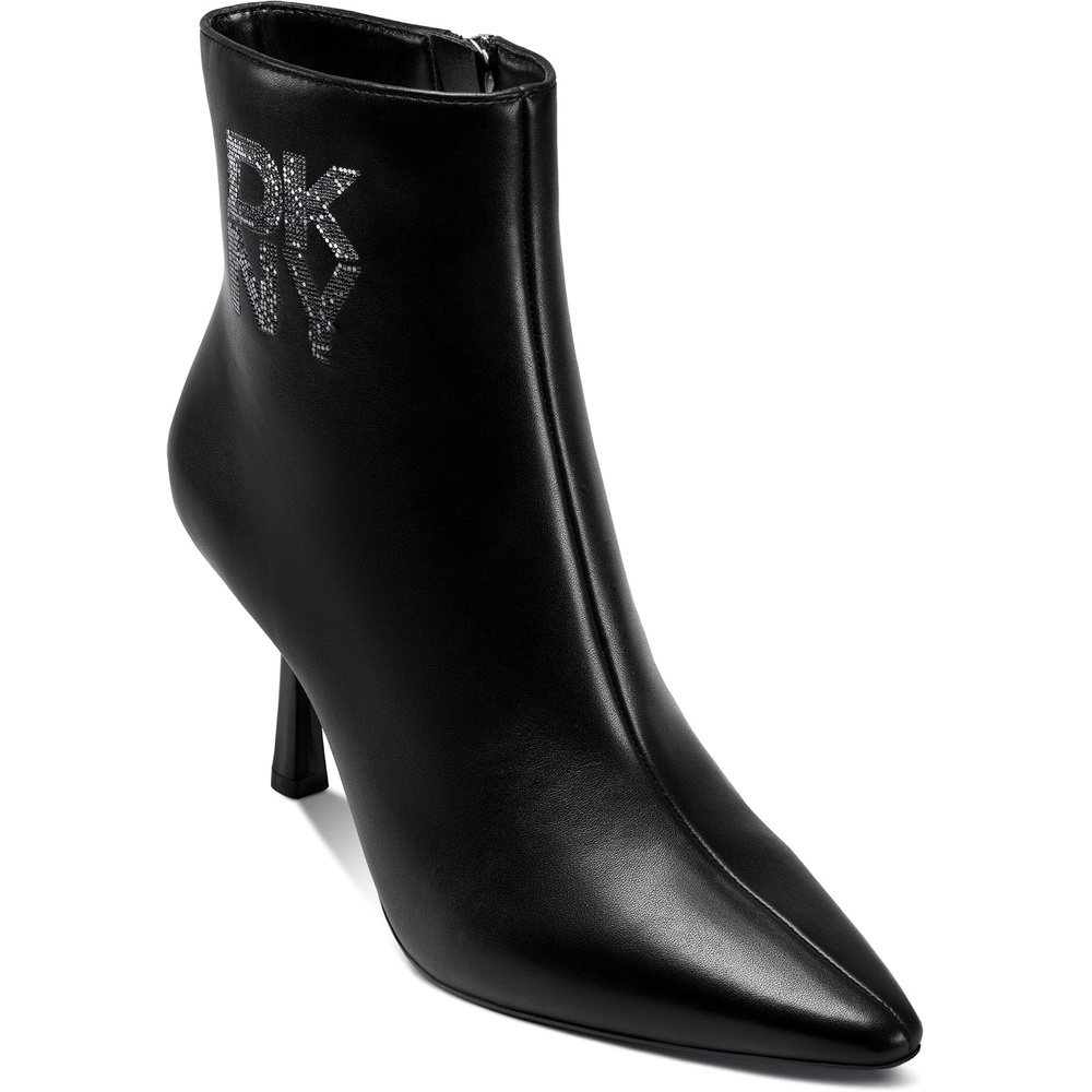 image:imageDKNY Womens Niomi Heeled Bootie With Logo DetailSolid Black