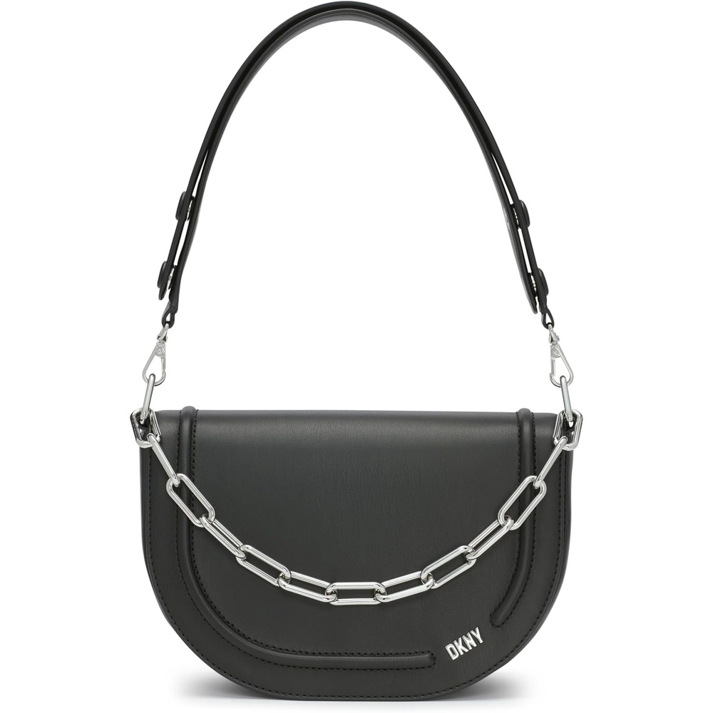 image:imageDKNY Womens Orion Chain Shoulder BagBlackSilver