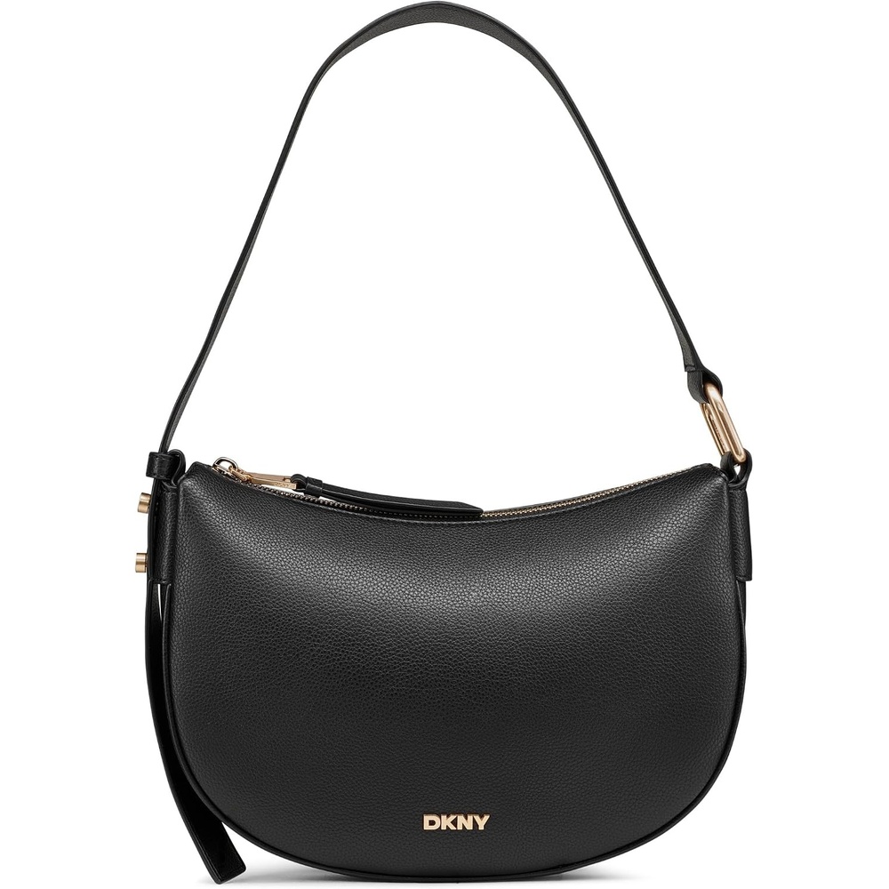 image:imageDKNY Womens Scarlett Slouchy Shoulder BagBlackGold