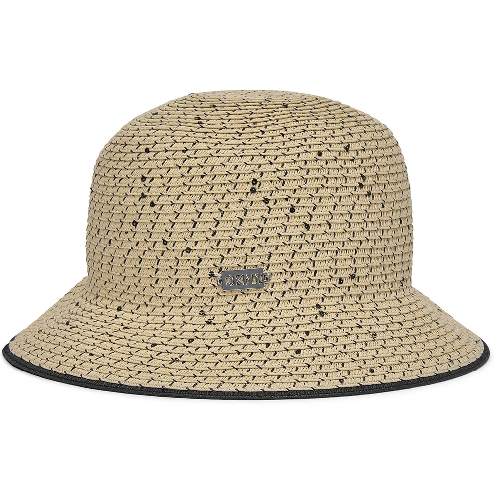 image:imageDKNY Womens Sequin Straw Sun HatBlack