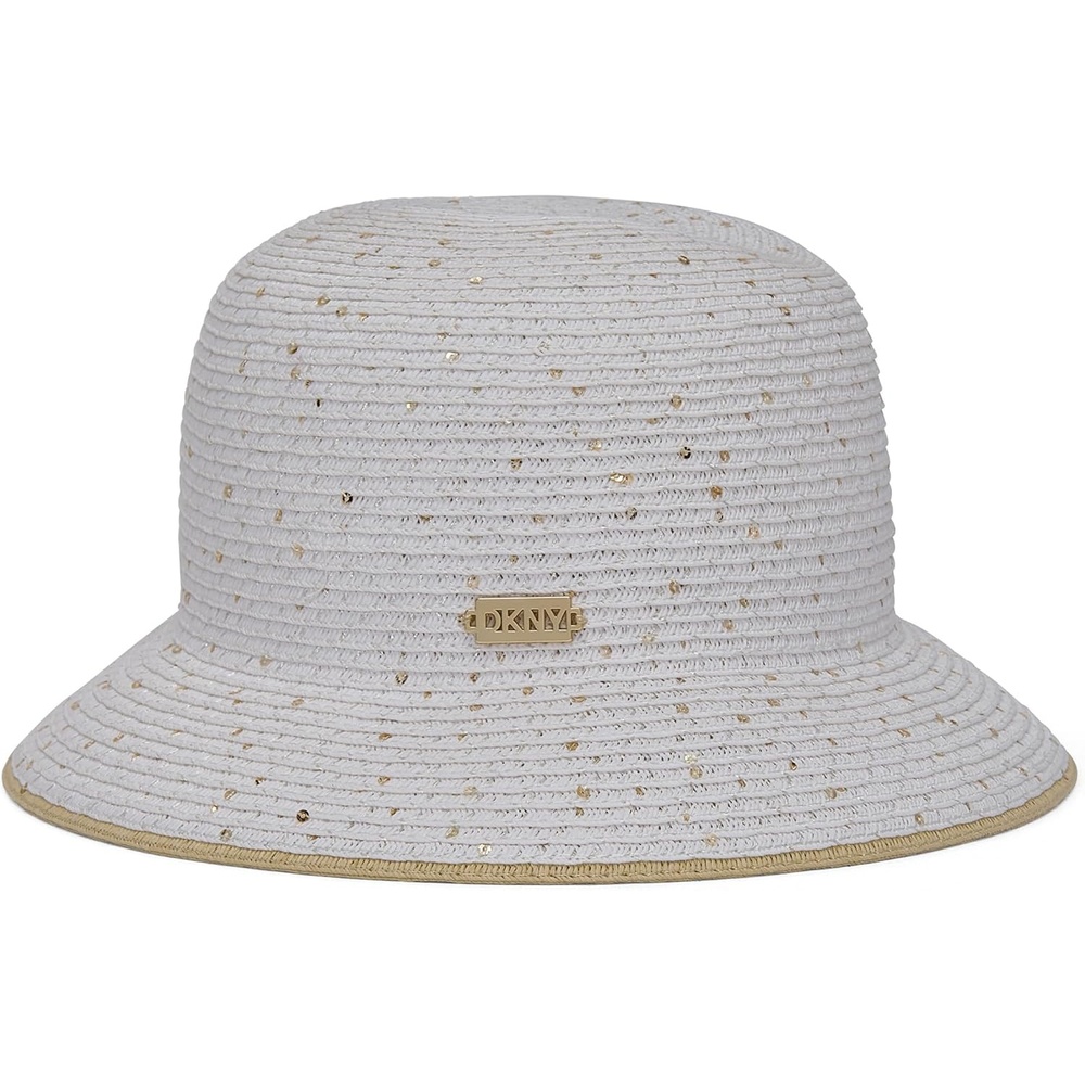 image:imageDKNY Womens Sequin Straw Sun HatNatural