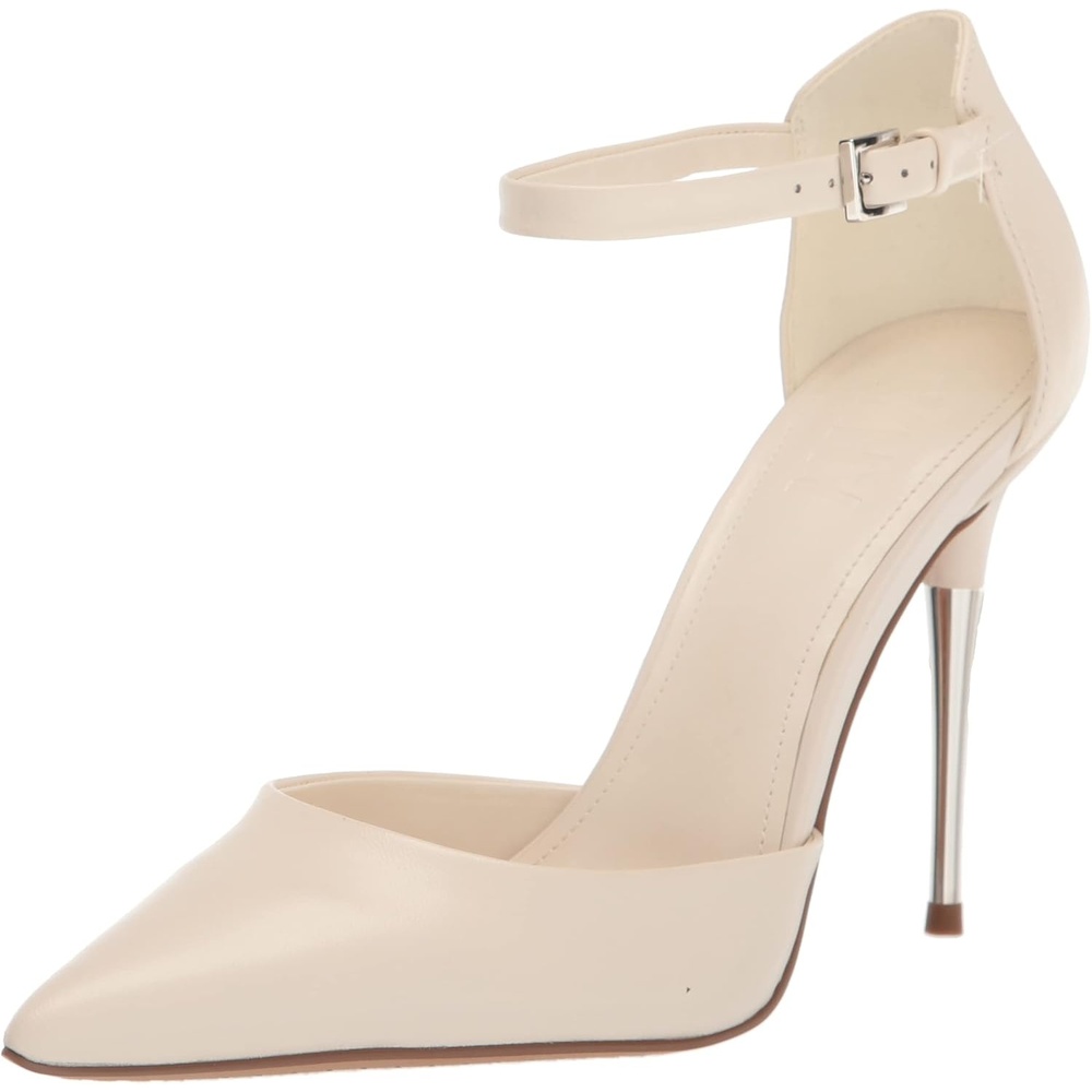 image:imageDKNY Womens Stiletto VeataSlingback Pu Heeled SandalEgg Nog