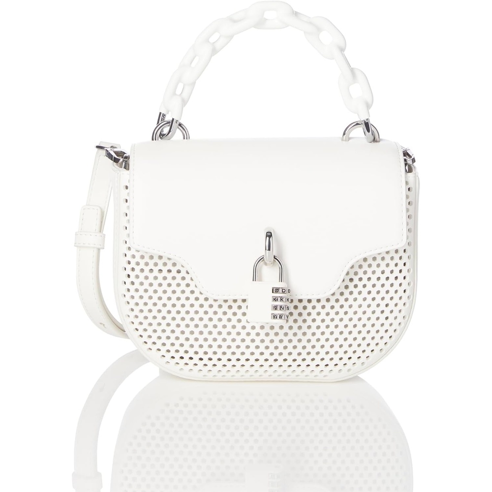image:imageDKNY Womens Tomi Crossbody With Padlock CharmMarshmallow