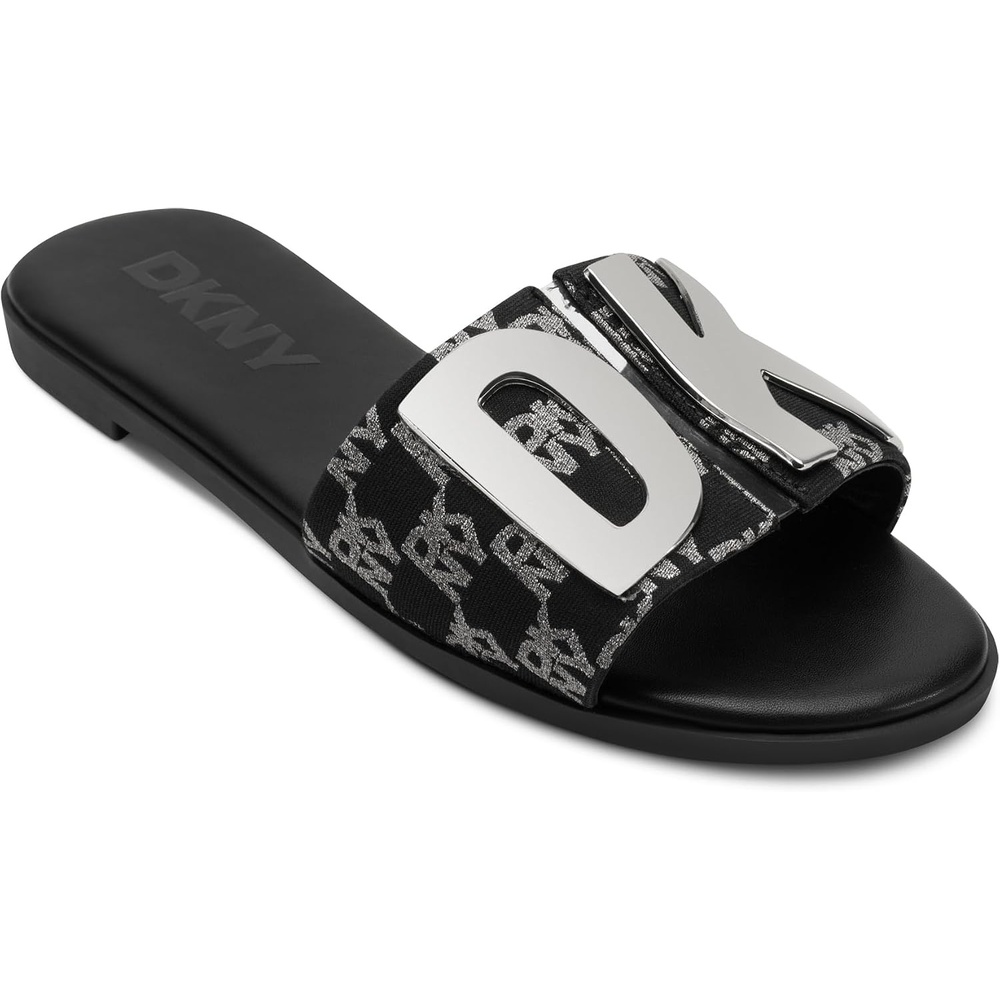 image:imageDKNY Womens Waltz Flat Sandal SlideBlackNickel
