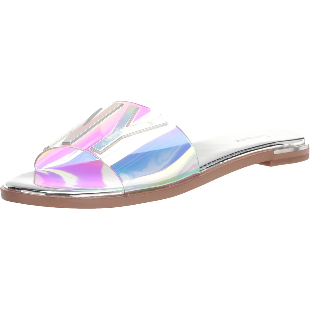 image:imageDKNY Womens Waltz Flat Sandal SlideSilver