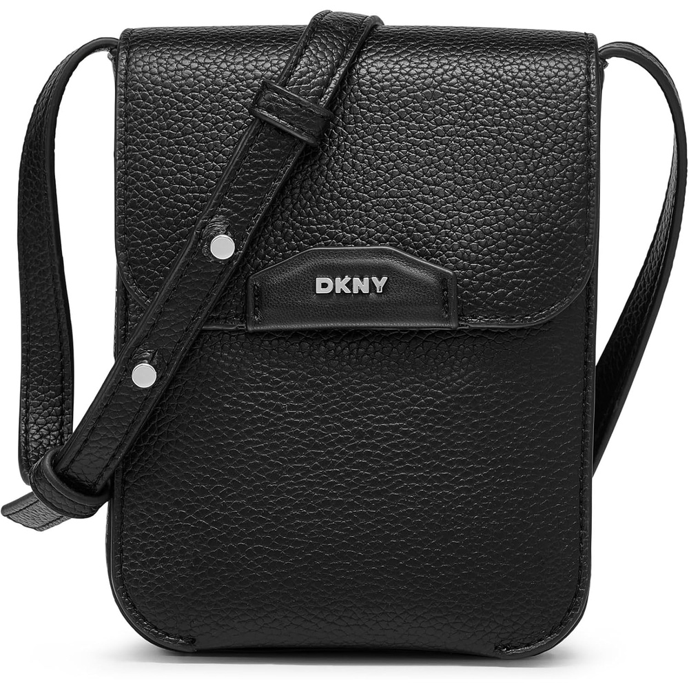 image:imageDKNY Womens Willa Phone CrossbodyBlackSilver