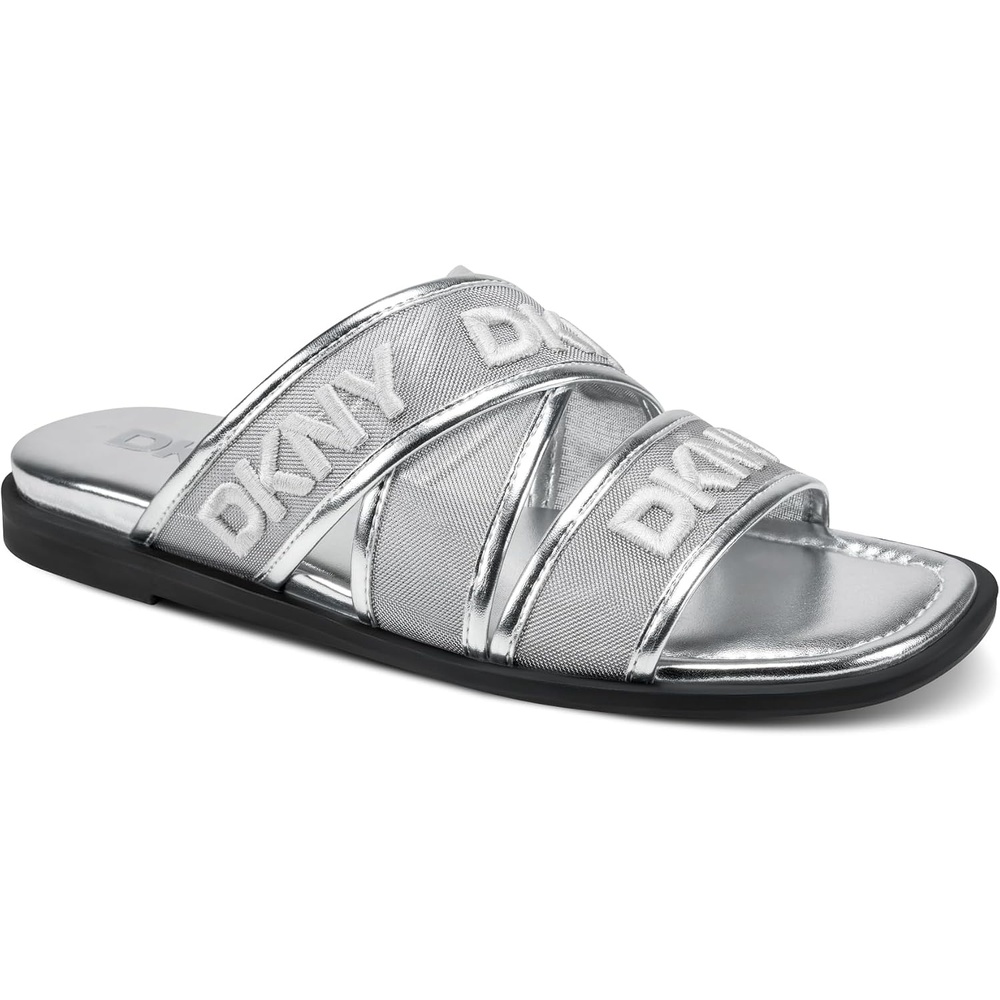 image:imageDKNY womens Cerelia Strappy Flat SandalSilver