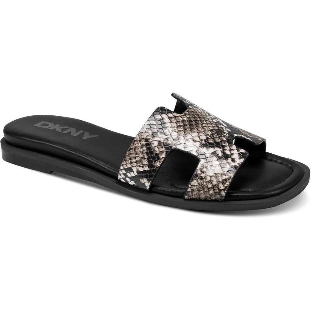 image:imageDKNY womens Columba Flat Sandal SlideBlackWhite