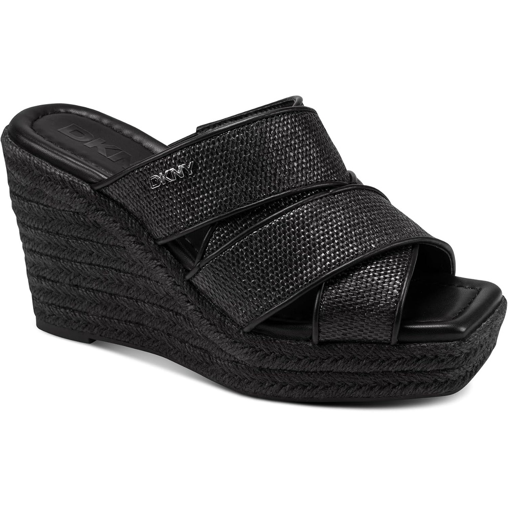 image:imageDKNY womens Cresson Espadrille Strappy Wedge SandalBlack