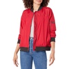 Murano Red Perforated Bomber Jacket