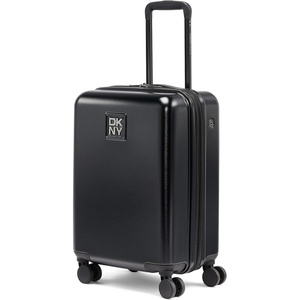 DKNY Amazon Exclusive On the Go 25″ Hardshell Lightweight Expandable Checked Luggage with Spinner Wheels,Black(Black)