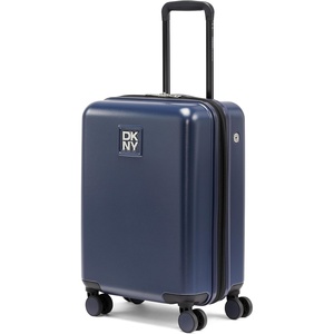 DKNY Amazon Exclusive On the Go 25″ Hardshell Lightweight Expandable Checked Luggage with Spinner Wheels,Black(Navy)