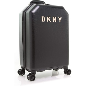 DKNY Unisex-Adult Metal Logo, Dark Rose, 21″ Carry On(Black)