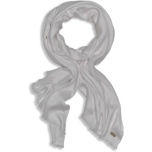 DKNY Women’s Oversized Solid Pashmina With Eyelash Fringe(Eggshell)