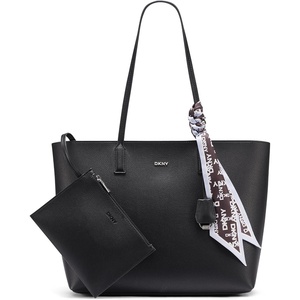 DKNY Women’s Saige Tote Bag(Black/Silver)