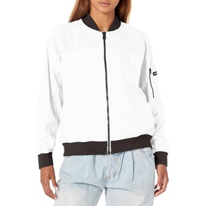 DKNY Women’s Sport Women’s Jacket(White Perforated Bomber Jacket)