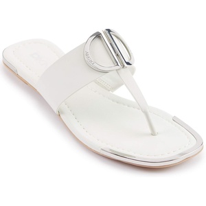 DKNY womens Flat(White)