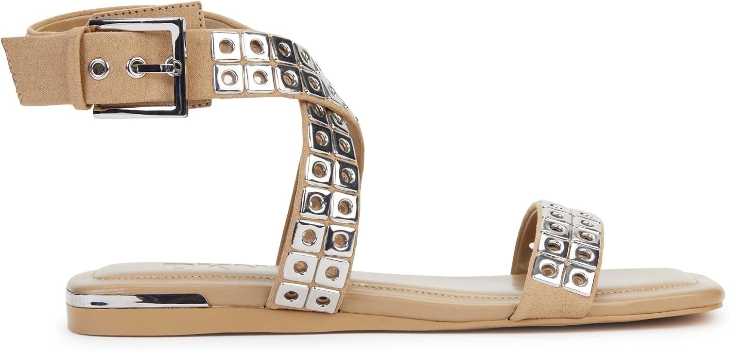image:imageDKNY Womens Arina Studded Flat SandalGold