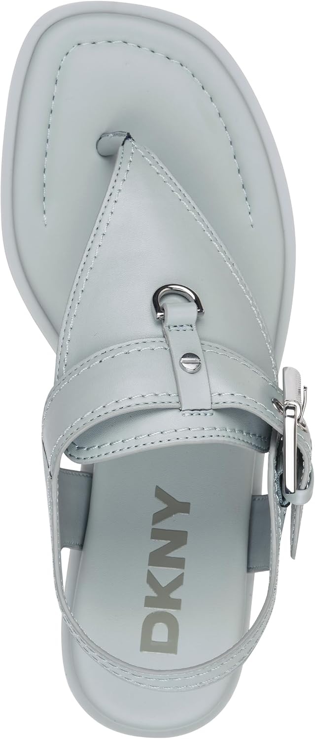 image:imageDKNY Womens Cassiane Flat Thong Sandal With Belt DetailStorm Grey